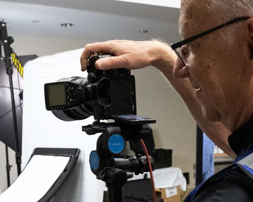 Dave Sherwin takes the General Conference President Erton Kohler's headshot.