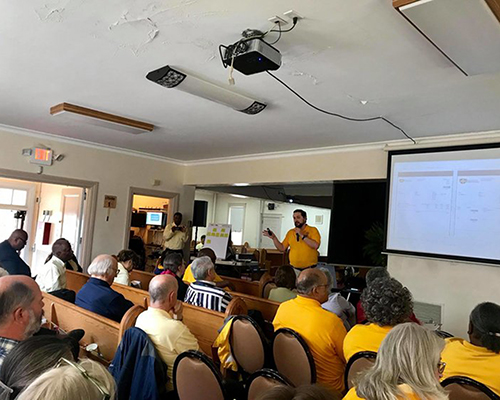 Adventist Community Services Disaster Relief leaders present projects and exchange ideas during the ACS DR Advisory May 6-7. Photo courtesy of ACS