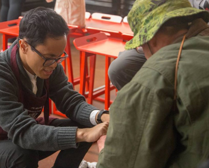 United Feet foot washing for homeless in Loma Linda, Calif. area