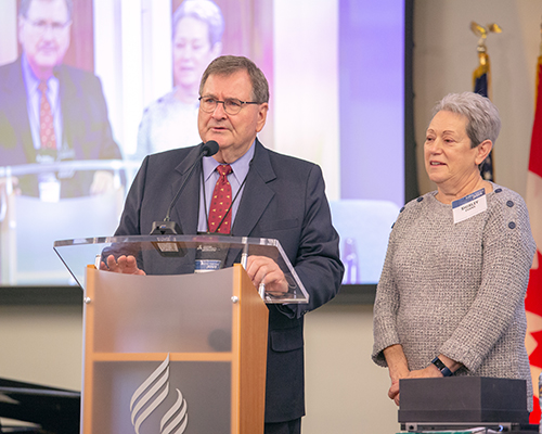 Tom and Shirley Evans at the 2018 Year-End Meetings