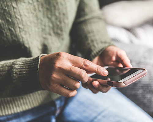 stock photo of man with phone