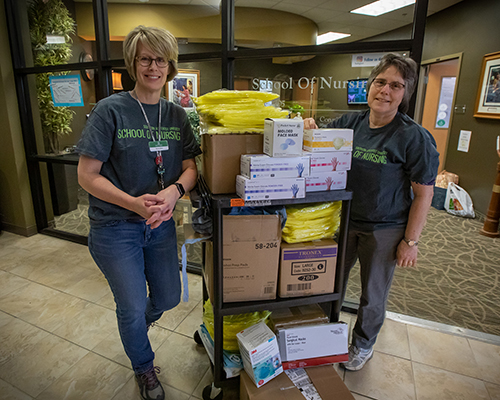 SAU nursing staff donate equipment to local hospital