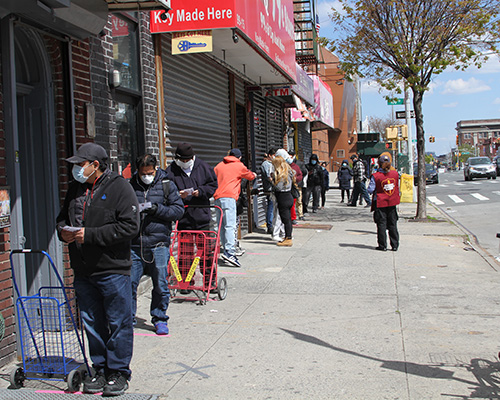 line of people at NECACS