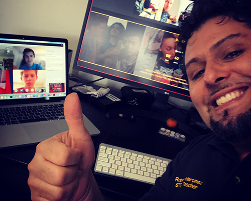 SAA film students and Robert Martinez