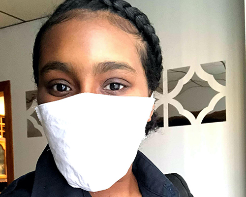 Marielis George works as an EMT in Yonkers, N.Y.