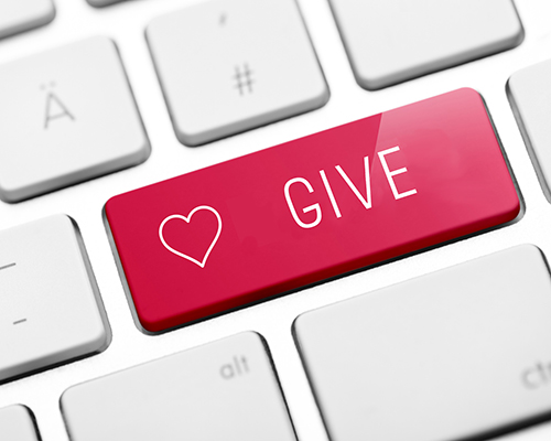 stock photo of give symbol on keyboard