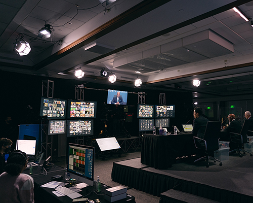 NAD YEM first day of meetings, wide view of auditorium