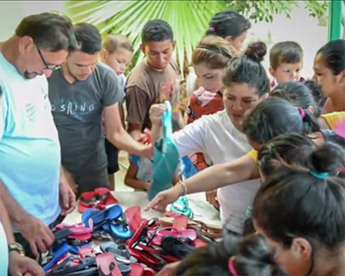 Texas Mexico border shoe distribution 