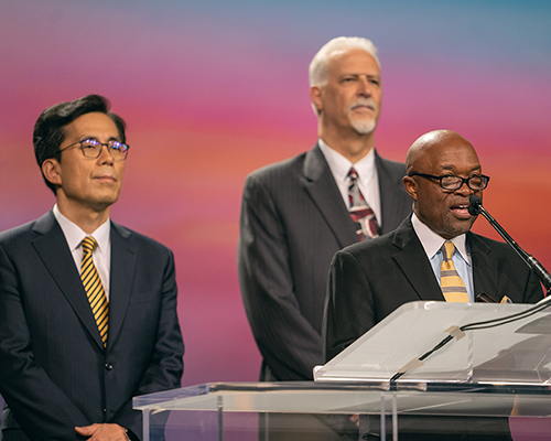 three NAD officers at GC Session on June 10, 2022