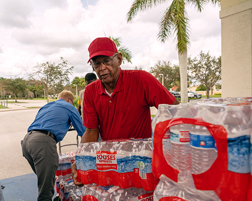 ACS water packing at Florida warehouse