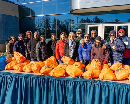 Volunteers at the NAD's annual Thanksgiving fresh produce giveaway