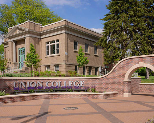 Union College, now Union Adventist University, front entrance