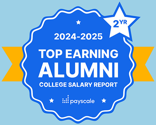 A graphic reading "2024-2025 Top Earning Alumni College Salary Report"