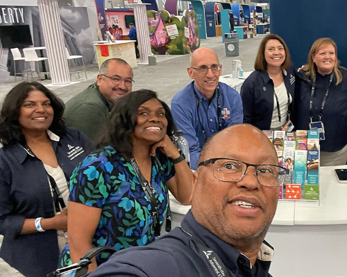 NAD ministry leaders pause for a quick group selfie at the General Conference Exhibit Hall.