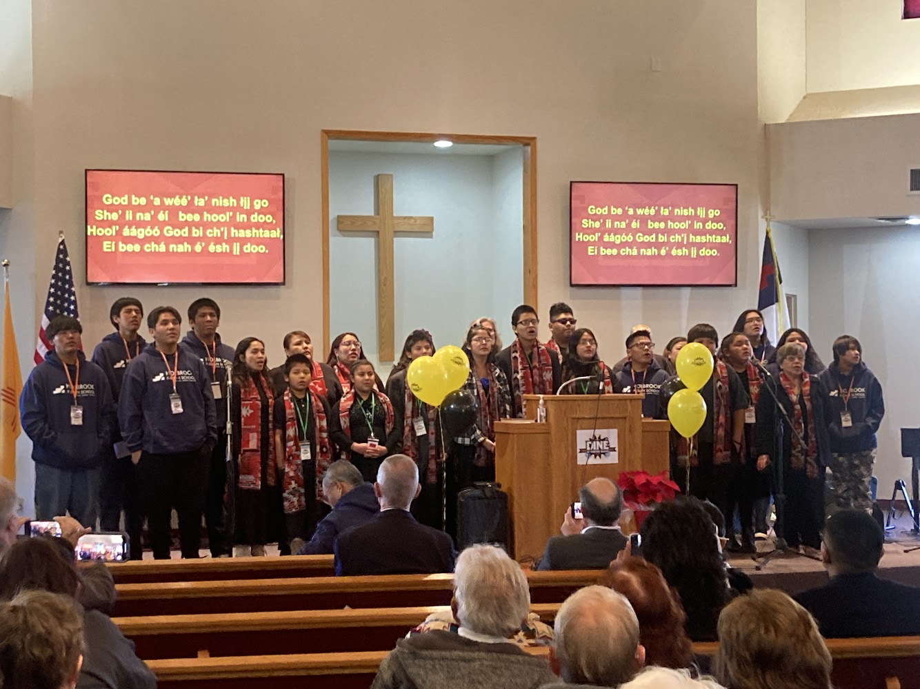 Gallup opening with Native American children's choir