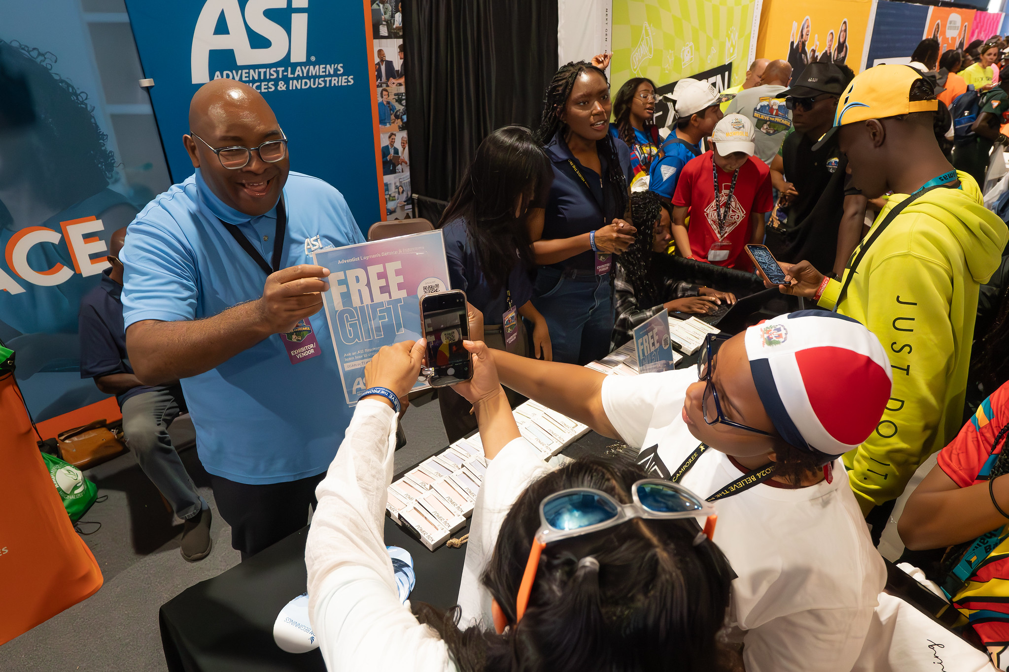 2.&nbsp;&nbsp;&nbsp;&nbsp;  DeeAnn Bragaw, NAD Women’s Ministries director, and Erica Jones Smith, assistant director, at their booth during the 2024 “Believe the Promise” International Pathfinder Camporee. Photo: Art Brondo | North American Division