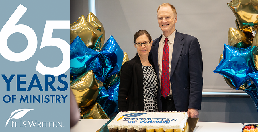 John Bradshaw and guest celebrate 65 years of It Is Written ministry