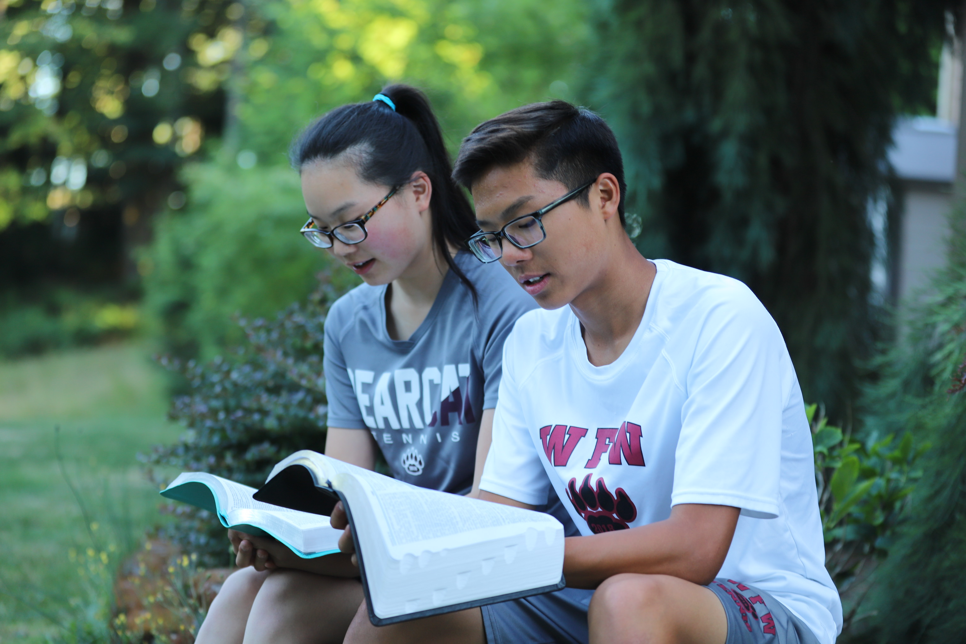 Joseph and Joelle Chung study the Bible