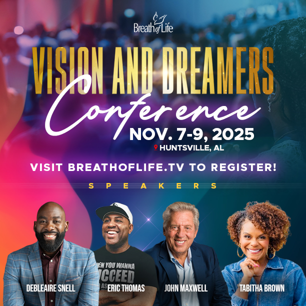 Breath of Life Ministries promotional graphic for the November 2025 conference