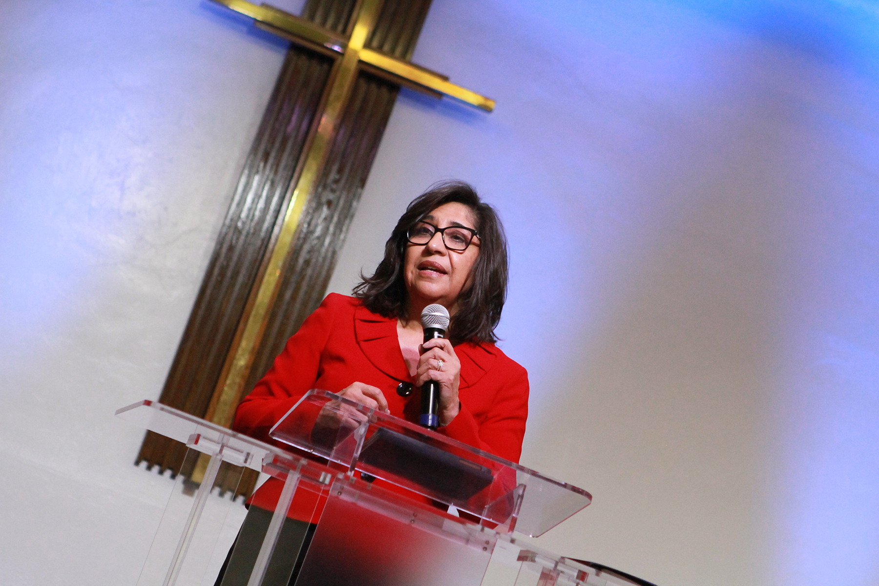 Photo of a Hispanic woman speaking