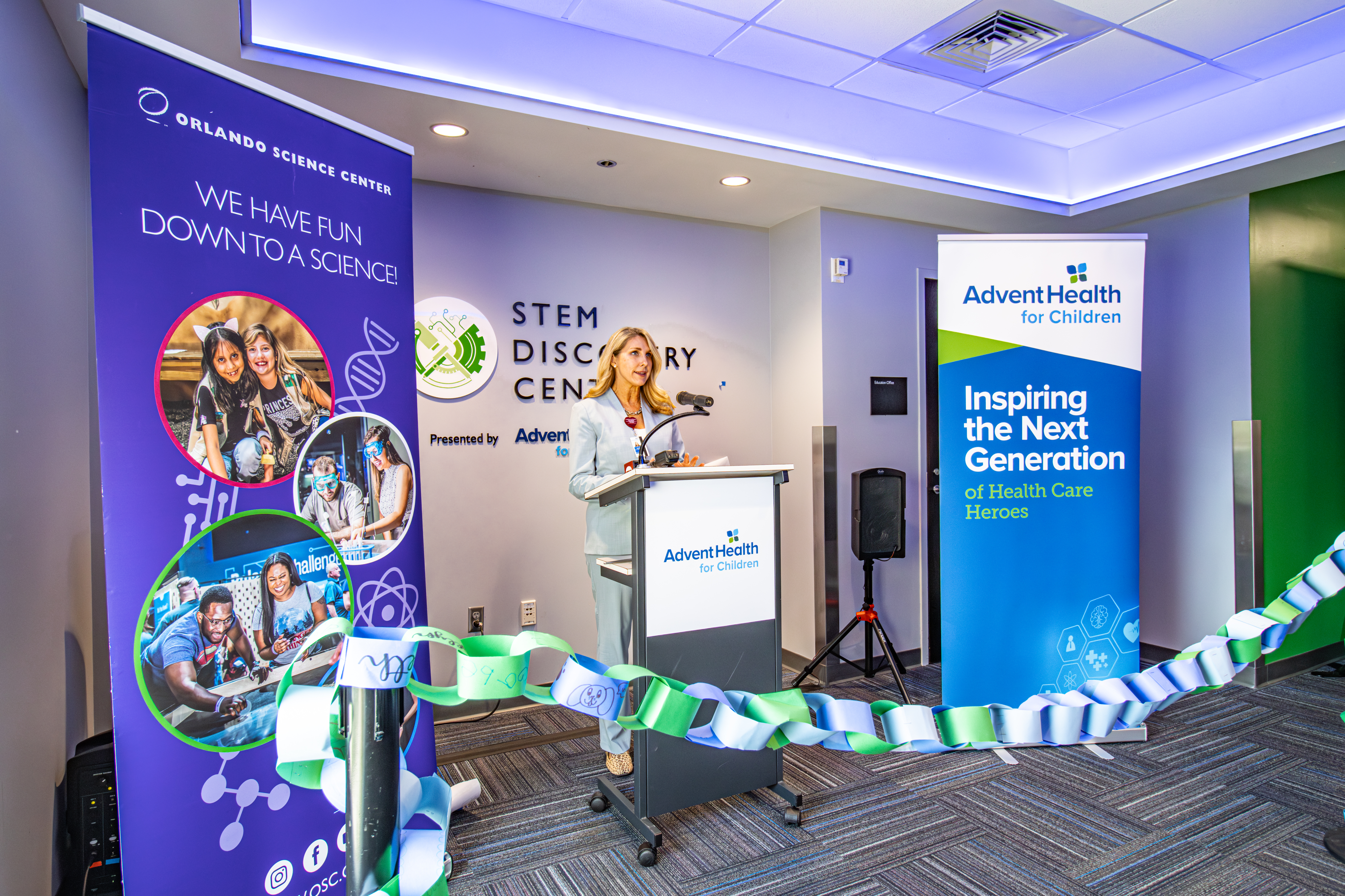 Grand opening of the AdventHealth Sponsorship with the Orlando Science Center.