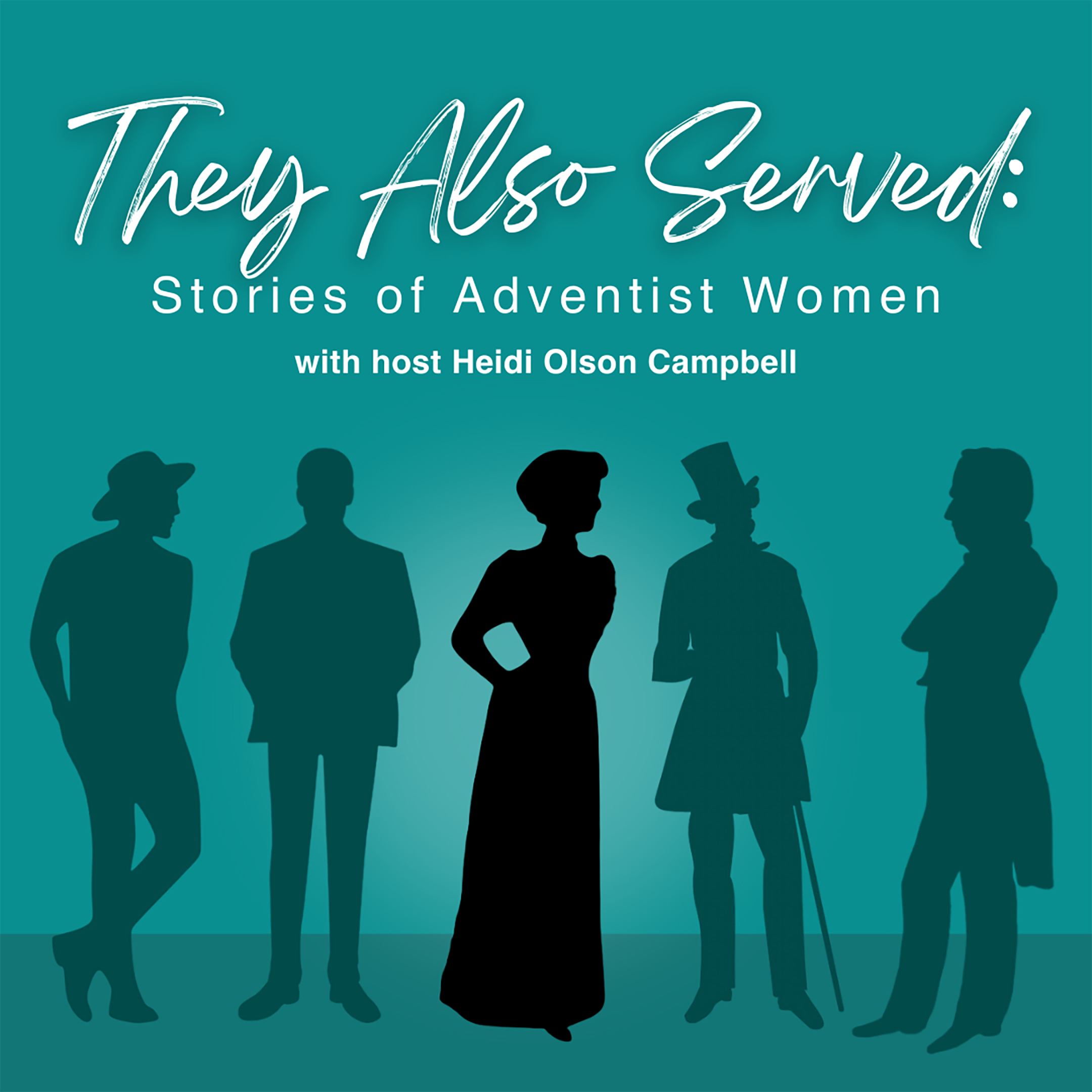 A promotional graphic for new podcast "They Also Served."
