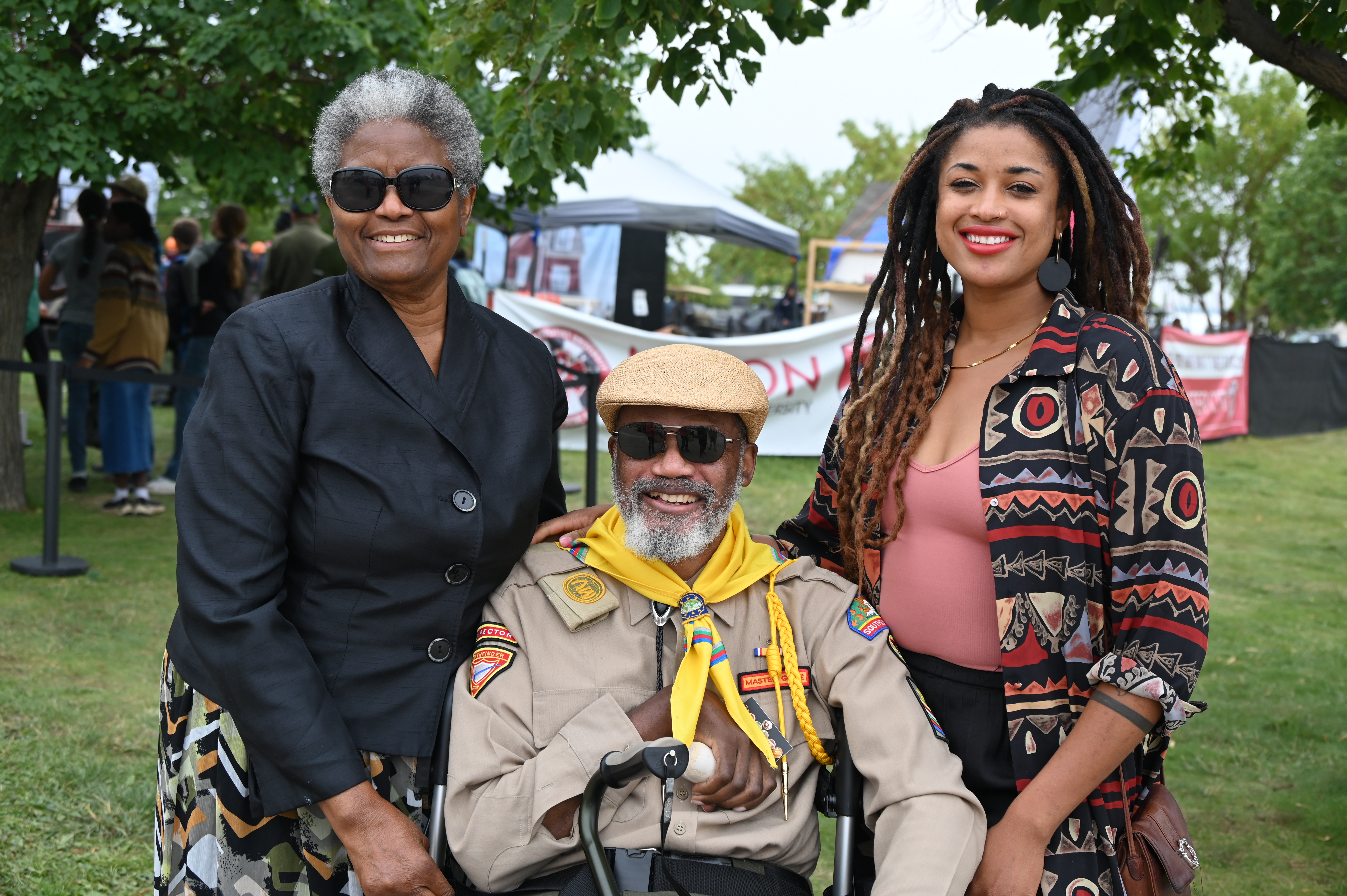 )Vernon all dressed up and ready to head to the Cam-Plex, site of the Camporee. 